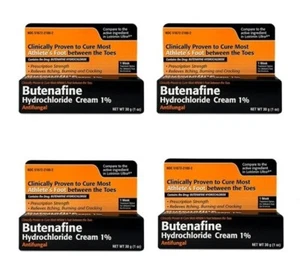 TARO Butenafine 1 % Anti-fungal Athlete's Foot Cream 30 gm (4-Pack) NEW - Picture 1 of 4