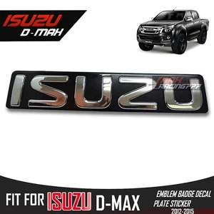 CHROME EMBLEM BADGE FRONT GRILL GRILLE LOGO FOR ISUZU D-MAX DMAX MU-X 2012-2019 - Picture 1 of 5