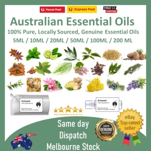 100% PURE ESSENTIAL OILS PEPPERMINT LAVENDER OTHERS 5ML 10ML 50ML 100ML 200ML - Picture 1 of 96