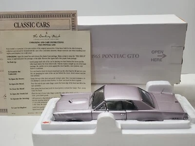 Danbury Mint 1965 Pontiac GTO Hardtop Coupe 1:24 Scale Diecast Car Iris Mist - Image 1 of 4