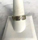 MEN'S 925 STERLING SILVER HAND CHASED DESIGN BAND RING SIZE 10.5