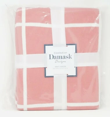 Charter Club Damask Reversible Windowpane 50" x 60" Cotton Blend Throw Blanket - Image 1 of 3