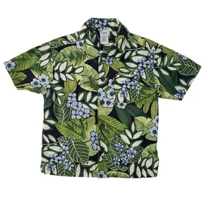 Gymboree Hawaiian Shirt Boys Size 4 Short Sleeve Button Up Multicolor Floral - Picture 1 of 8