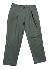 Pantalón Hombre Dockers Plisado Frontal 36 x 30 100% Algodón Gris Oliva Informal y2k - Imagen 1 de 15