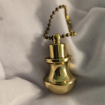 1 дюйм твердый латунный шар с 4-дюймовой выдвижной цепью для потолочного вентилятора или лампы или освещения НОВЫЙ - Изображение 1 из 3