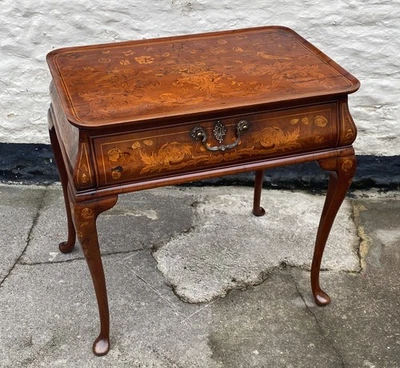 18th-Century Dutch Floral Marquetry Occasional Silver Table Of A Fantastic Size - Image 1 of 4
