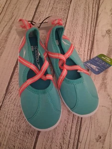 Speedo Toddler Girls Mary Jane Turquoise Water Shoes Size Large 9-10 Brand New - Picture 1 of 4
