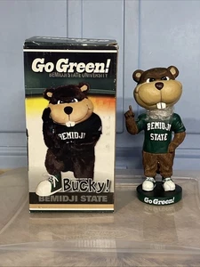 Neu im Karton Bobble Dobbles Bemidji State Beavers Bucky das Maskottchen Wackelkopf Puppe #2 - Bild 1 von 14