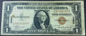 $1 1935 A  HAWAII Emergency Issue Federal Reserve S50192183C - Picture 1 of 6