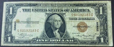 $1 1935 A  HAWAII Emergency Issue Federal Reserve S50192183C - Image 1 of 4