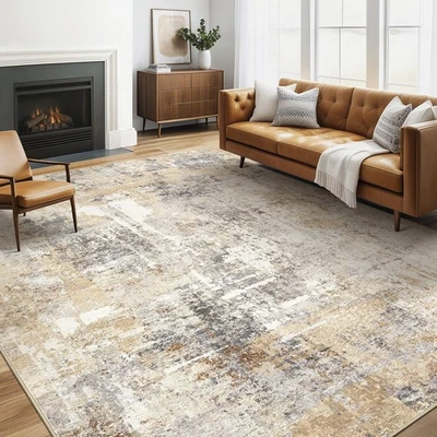 LOONGRUG Area Rug Living Room Rugs 5x7 Washable Large Abstract Modern Soft Stain Resis...