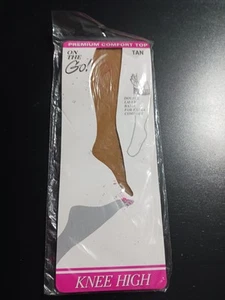 ⭐️On The Go! Hosiery Knee Highs Tan Size 8.5-11 NOS Package Style 2 See Photos. - Picture 1 of 4