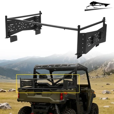 Rear Cargo Rack Bed For Polaris Ranger XP 570/900/1000 Crew 15-25 Powder Coated - Изображение 1 из 4