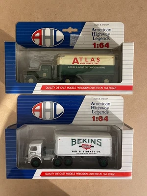 2 Hartoy AHL American Highway Legends 1:64 Scale Atlas Peterbilt & Bekins Mack - Image 1 of 4