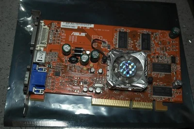 ASUS A9550GE/TD/128M/A 128MB ATI RADEON 9550 AGP GRAPHICS CARD VGA DVI S-VIDEO - Image 1 of 4