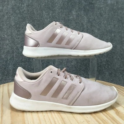Adidas Shoes Womens 9 Cloudfoam QT Racer Athletic Low Sneakers Pink Lace Up - Image 1 of 4