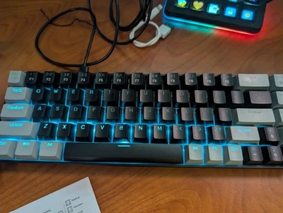 MageGee MK-Box Mechanical Gaming Keyboard 68 Keys USB Wired Red Extra Keycaps - Image 1 of 4