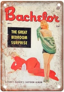 Vintage Girly Magazine Pinup 1956 Retro Look Metal Sign GM44 - Foto 1 di 2