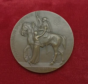 French Art Nouveau Medal By Dammann,  World War I Mulhouse Liberation 1918 - Picture 1 of 6