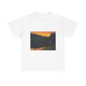 T-shirt unisex cotone pesante stampa artistica Cottagecore - Foto 1 di 14