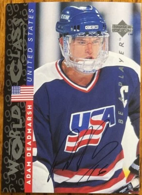 1995-96 Be A Player Autographs World Class Adam Deadmarsh #S186 Team USA - Image 1 of 2
