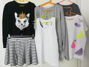 Klamotten Set Mädchen 6-tlg Gr. 146 152 C&A H&M Rock T-Shirt - Bild 1 von 15