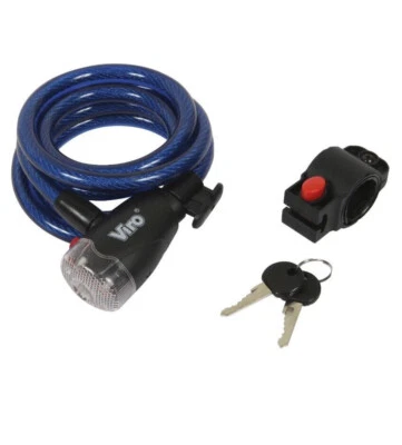 cavo intreccito viro per bicicletta d. 8 mm lunghezza 180cm con luce di segnalaz - Immagine 1 di 2