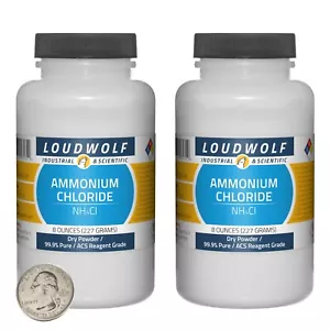 Ammonium Chloride / 1 Lb / 2 Bottles / 99.9% Pure ACS Reagent Grade / Dry Powder - Picture 1 of 4