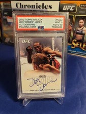 PSA MINT 9 2012 Topps UFC Knockout Jon Jones ON CARD Auto 37/75 #FA-JJ DNA 10
