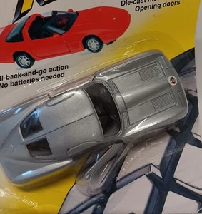 VTG Silver '63 Corvette : 1994 MAISTO Power Racer Diecast Pull back & go - Picture 1 of 4