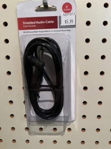 2 6 Ft RadioShack Shielded Audio Cable RCA Right Angle Male to 6.3mm Mono Male - Picture 1 of 1