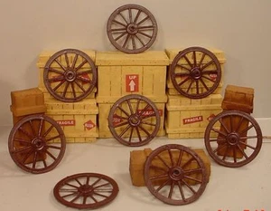 Wagon Wheels (8) Miniatures 1/24 Scale G Scale Diorama Accessory Items - Picture 1 of 1