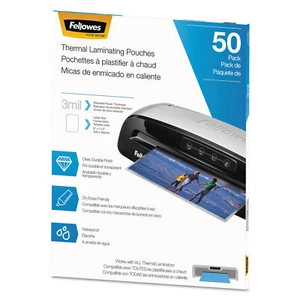 Fellowes Thermal Laminating Pouches Letter 3 mil 50/Pack 5744301 - Picture 1 of 4