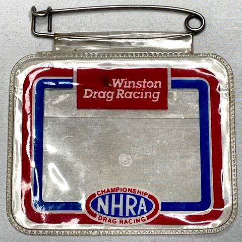 Winston Drag Racing Pit Pass Holder NHRA Championship Ticket Pocket And Pin Cover