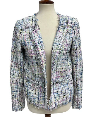 Blazer Worthington Mujer Manga Larga Blanco Multicolor Talla S Foto 1 de 4