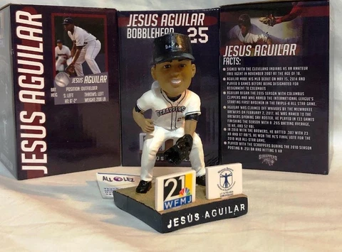 2019 MAHONING VALLEY SCRAPPERS JESUS AGUILAR SGA BOBBLEHEAD ORIOLES ~ NIB Cover