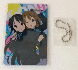 metal card keychain strap K-ON anime Hirasawa Yui Akiyama Mio - Picture 1 of 3