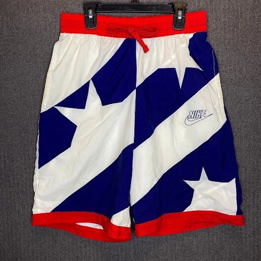Nike Bañador Hombre Pequeño Azul Rojo EE. UU. Aire Libre Natación Retro Y2k  Foto 1 de 4