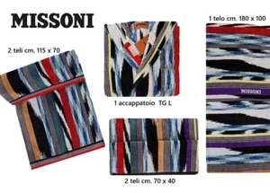 Set Spugne MISSONI 6 pezzi con accappatoio TG. L , completo bagno . - Bild 1 von 19