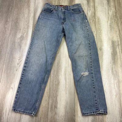 VINTAGE Levis SilverTab Jeans Womens M 9/10 Blue Loose Made in USA 28x30 90's * - Image 1 of 4