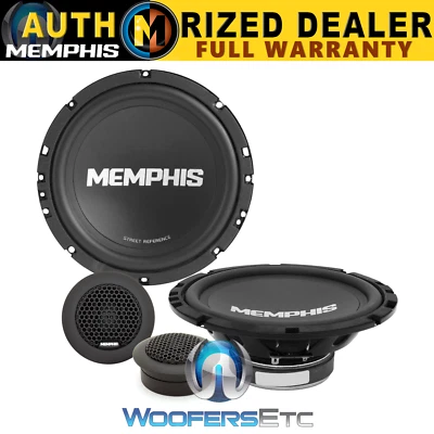 MEMPHIS SRX60C 6.5" CAR AUDIO 100W COMPONENT SPEAKERS SOFT DOME TWEETERS NEW - Image 1 of 4