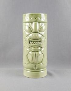 Tommy Bahama Island Barware Green Tiki Idol Mug Hawaiian Tumbler Rum Cup Vase
