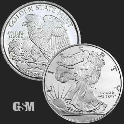 PLATA - Moneda redonda Walking Liberty 1/10 oz plata .999 (19,2 mm) BU Foto 1 de 3