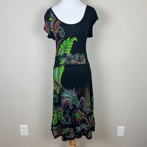 Vestido DESIGUAL Mujer Grande Negro Multicolor Gráfico Colorido Línea A Manga Corta - Imagen 1 de 15