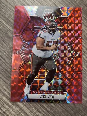 2023 Panini Mosaic, Vita Vea, Red Refractor, #230, Tampa bay Buccaneers - Image 1 of 4