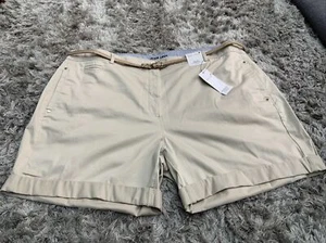 Per Una Roma Rise Neutral Shorts Pants Size 24 Bnwt Free Same day Postage - Picture 1 of 12