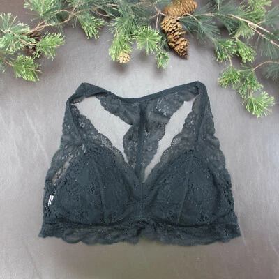 Sujetador Gilligan & O'Malley Talla M Negro Encaje Acolchado Inalámbrico Pullover Foto 1 de 4