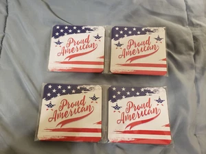 Menge 4 Sehr guter Erhaltungszustand Untersetzer Proud American NEU - Bild 1 von 1