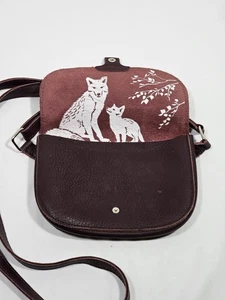 Keecie Bag Little Fox Aubergine Crossbody Leder Umhängetasche - Bild 1 von 12