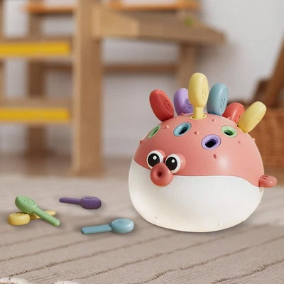 Clasificador de habilidades motoras finas de juego de colores portátil para educación en el hogar de 1 a 3 años Foto 1 de 2